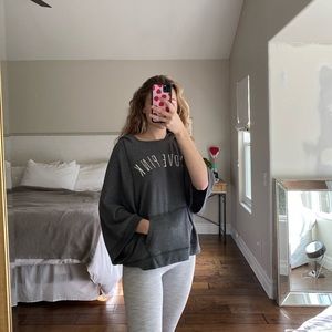 love pink hooded pullover size xs